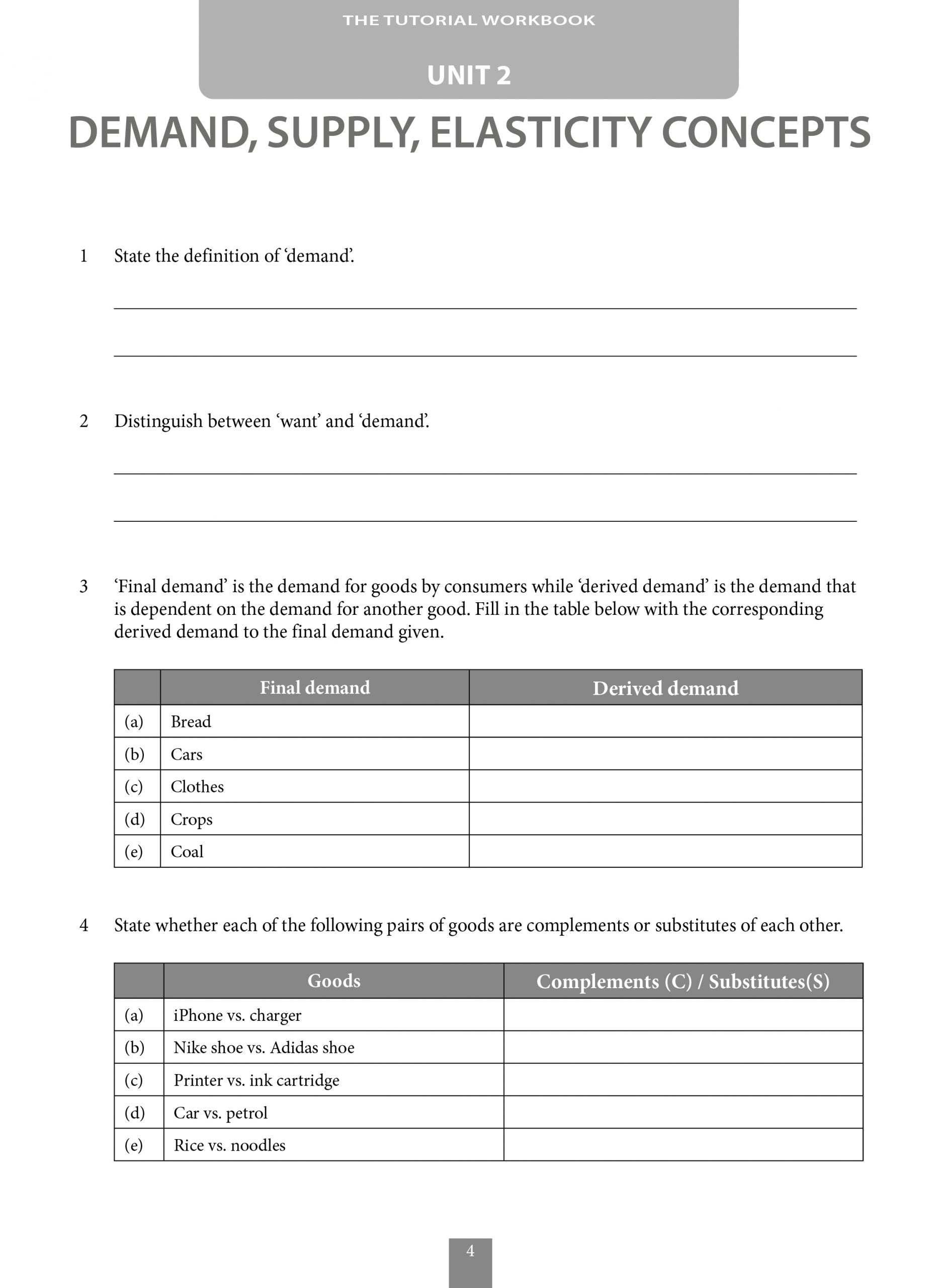 AL Economics Tutorial Workbook