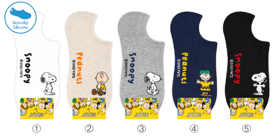 Snoopy Character Boat Socks - Dark Blue