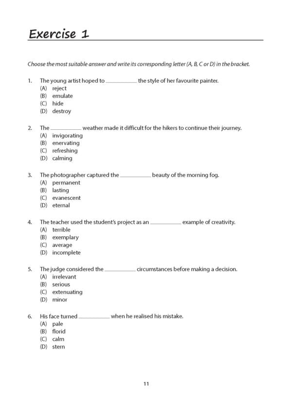 Secondary 3 English G3 Vocabulary MUSCLE Strengthen Your Word Power