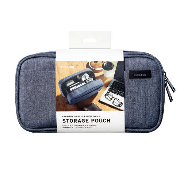 BMA-GP14 Elecom Gadget Pouch Storage Type Navy