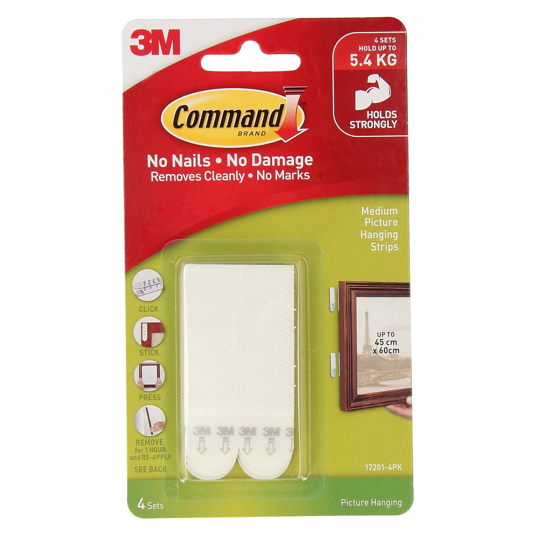 Command™ 17201ANZ White Medium Picture Hanging Strips