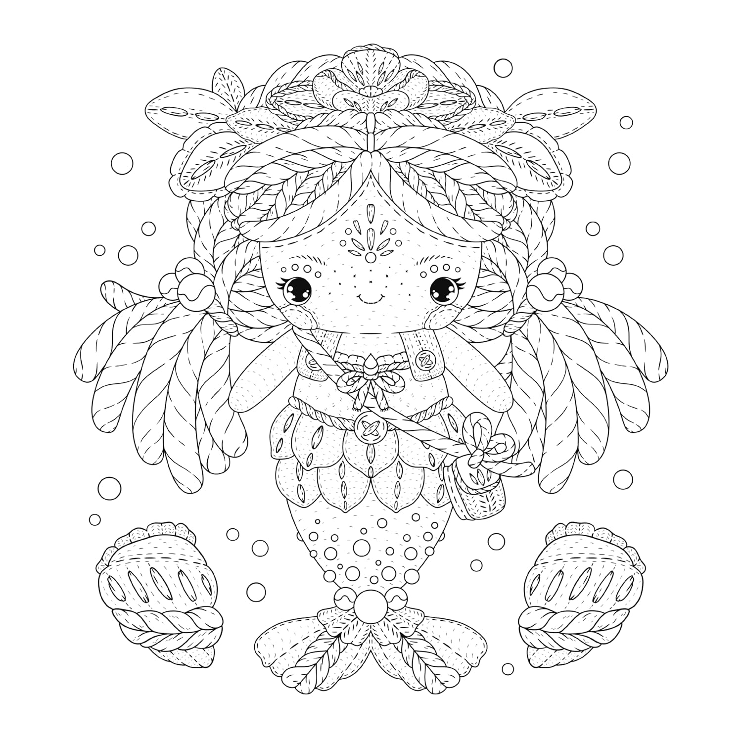 The Cutest Of Cute Amigurumi: Sea Friends (Coloring Book)