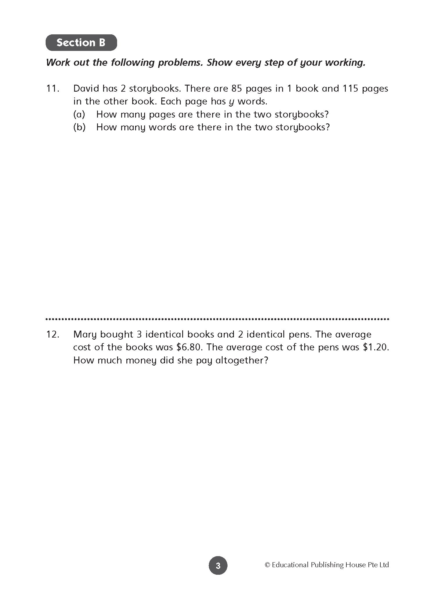 Primary 6 Maths Weekly Revision 