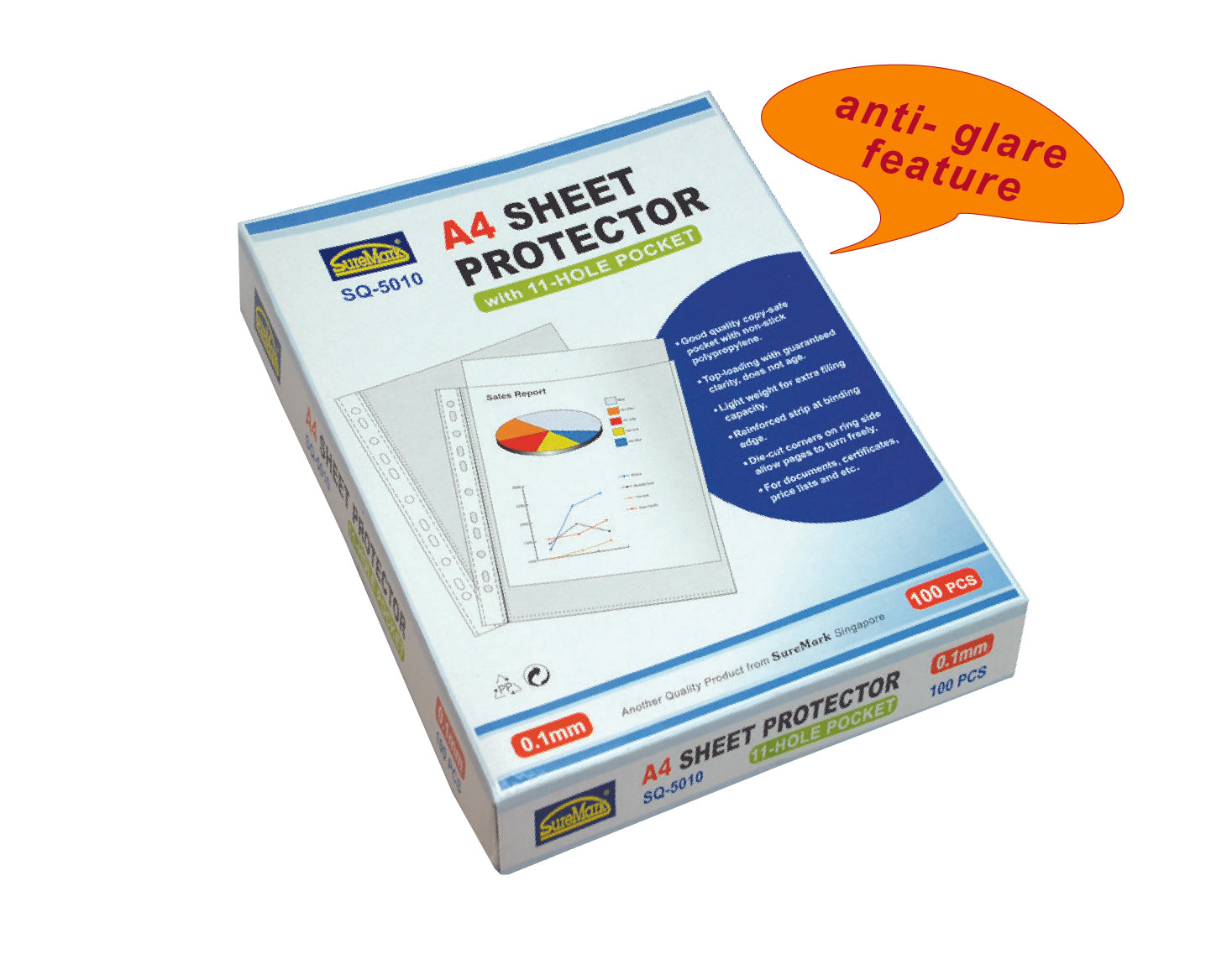 Sheet Protector A4 - 0.10mm (100 Pcs Per Box)