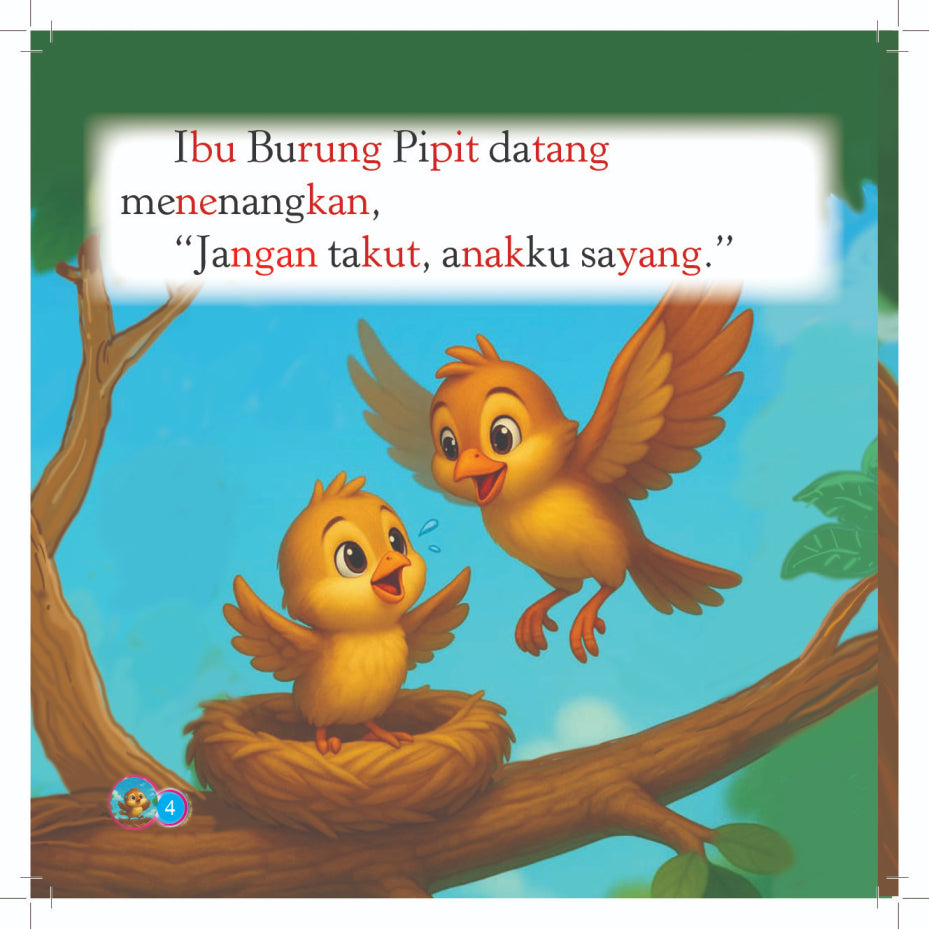 Siri Anak-anak Haiwan Comel : Anak Burung Pipit Belajar Terbang