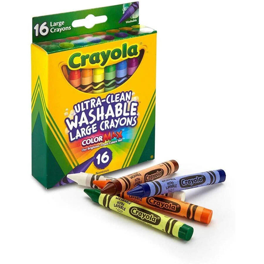 Crayola Ultraclean Washable Large Crayons 16's 523281