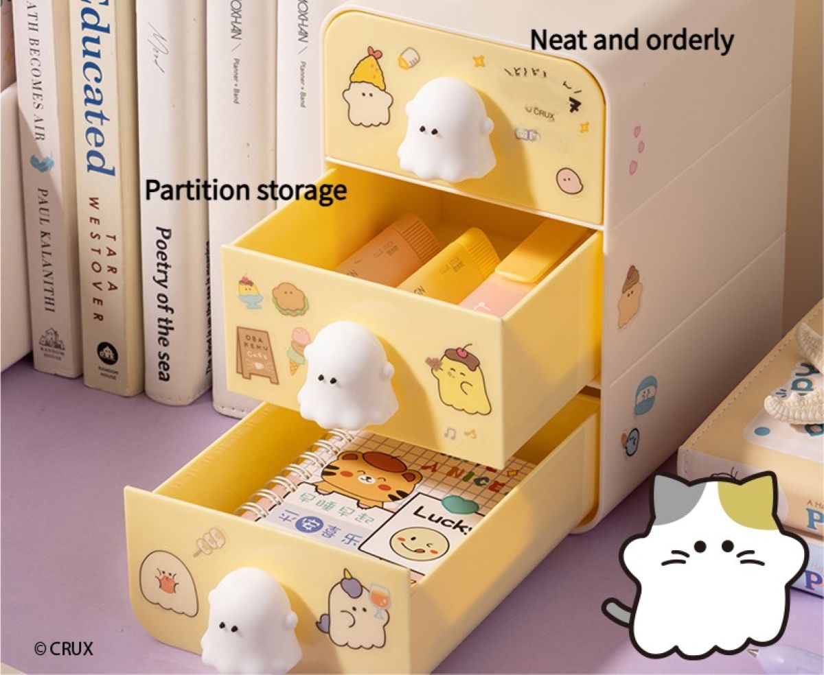 Obakenu Desktop 3Drawer Yel