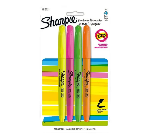 SHARPIE HI-LIGHTER ASST 4'S ( 27174PP)