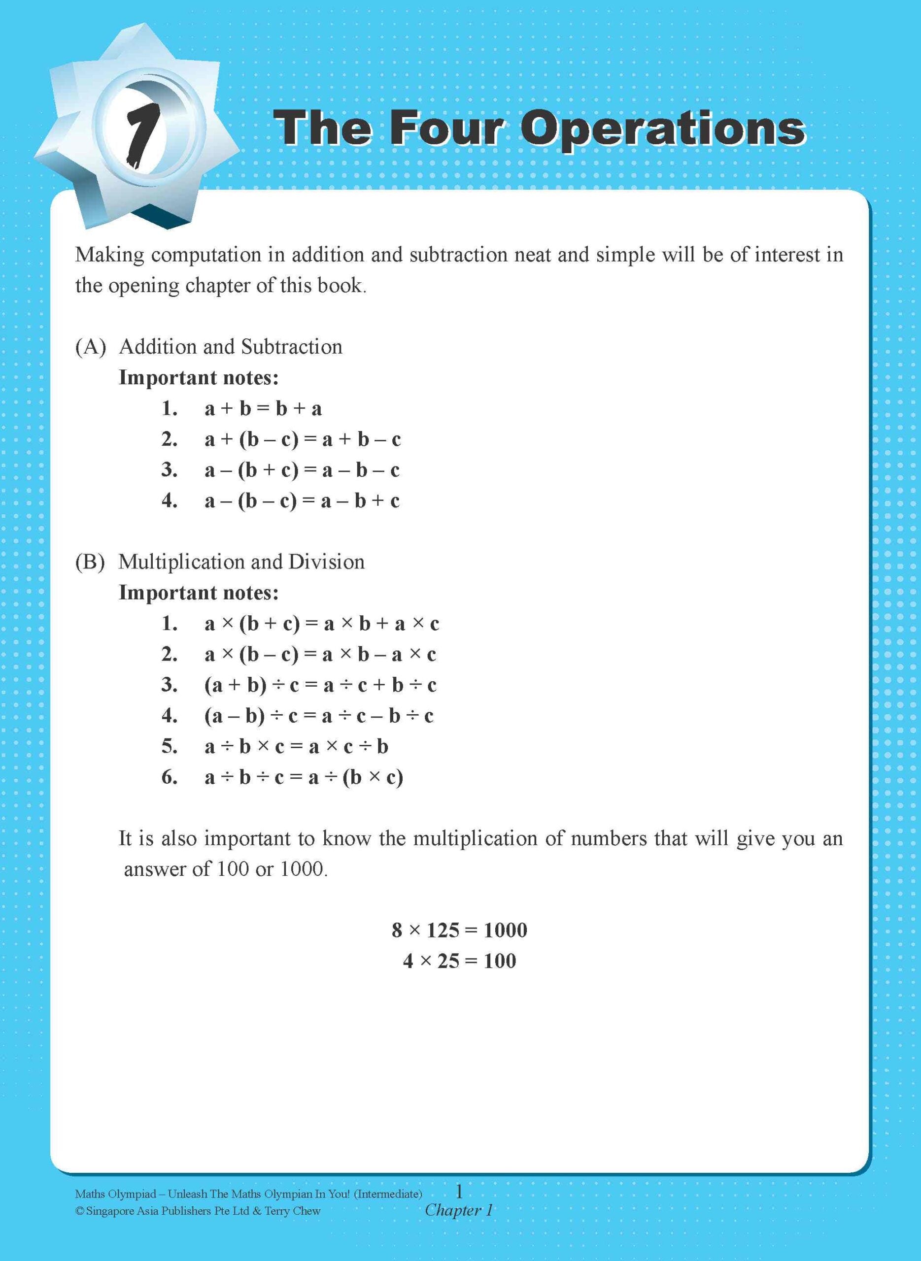 Maths Olympiad Intermediate (Primary 4&5, suitable for 10-12 years old)