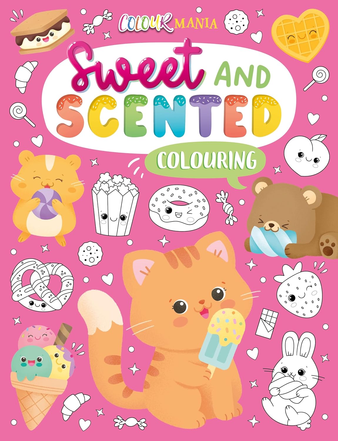 Sweet and Scented Colouring (Colouring Kit With Scented Pens) Paperback 
