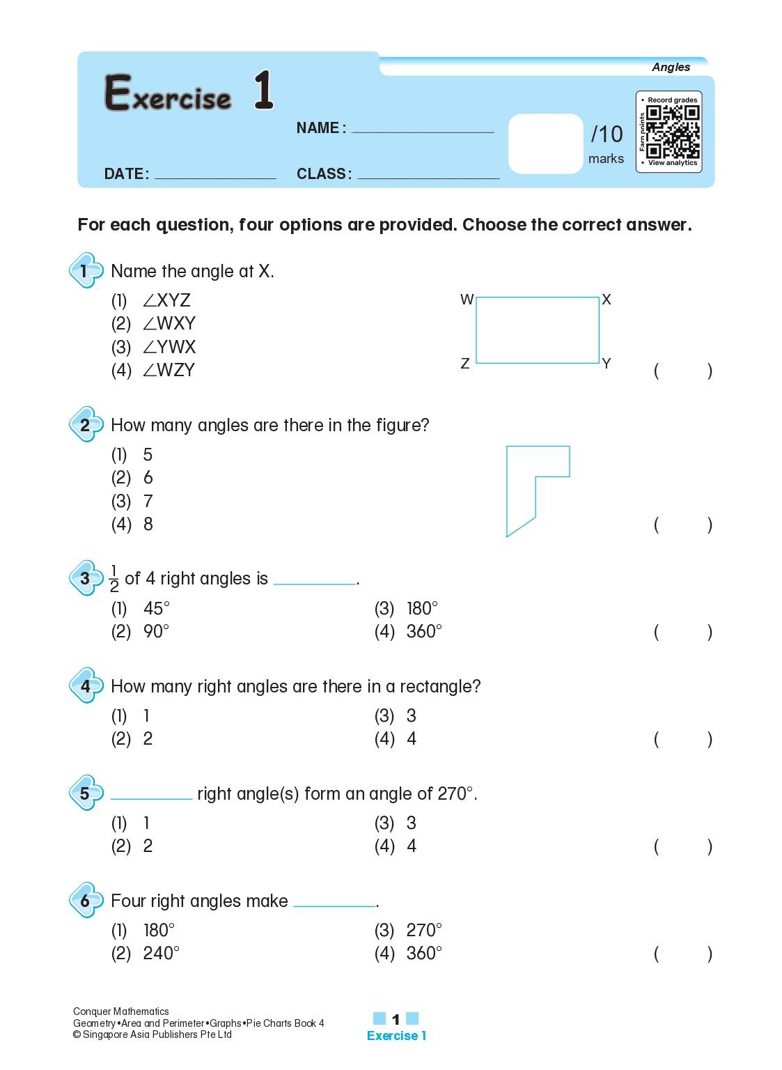 Conquer Mathematics Geometry . Area and Perimeter . Graphs . Pie Chart ...