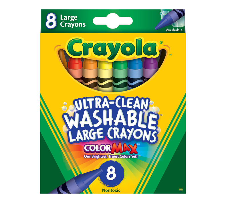 Crayola Ultra Clean Washable Large Crayons 8'S 523280