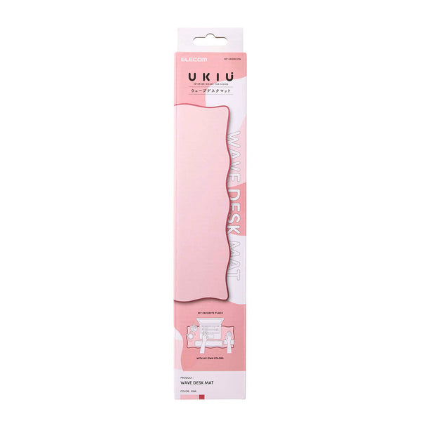 Wave × Bicolor Desk Mat "UKIU" (Pink)