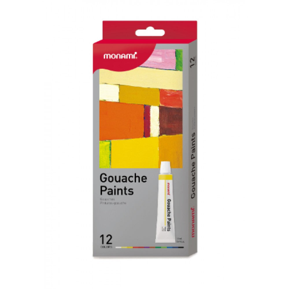 MONAMI GOUACHE PAINTS 12ML - 12 COLOURS