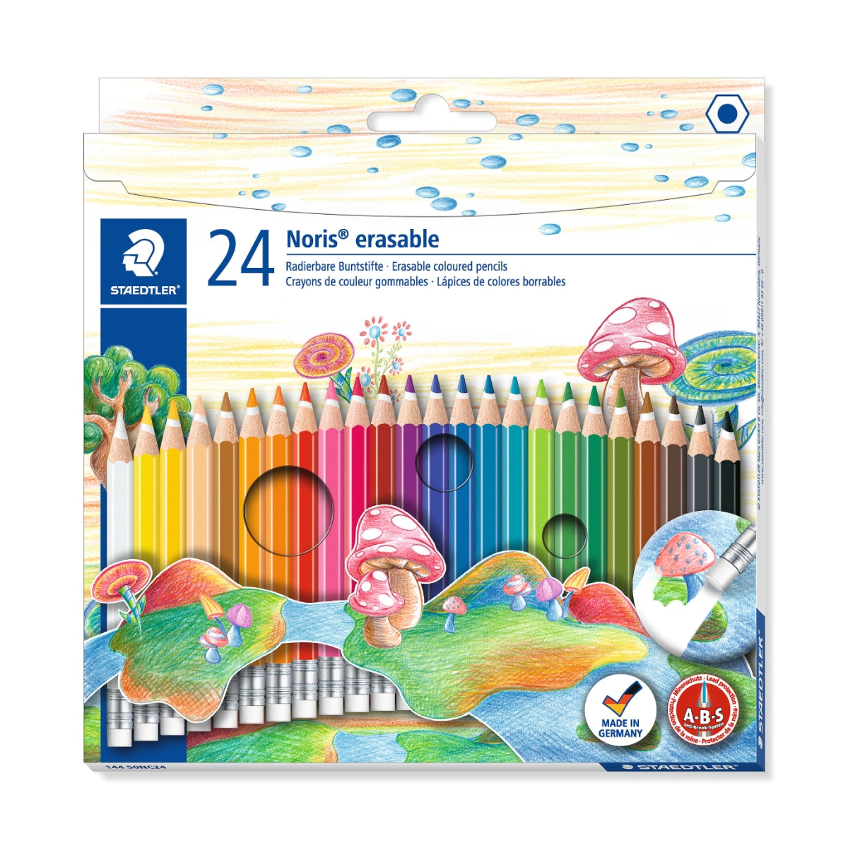 Staedtler Noris Erasable Colour Pencil 24 Pack 144 50nc24