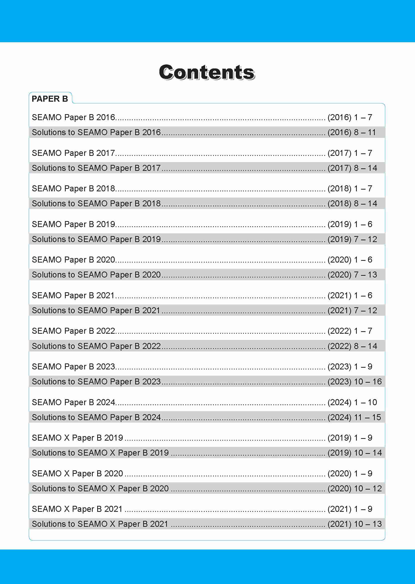 Primary 3&4 SEAMO Math Olympiad International Competition Preparation Paper B (SEAMO 2016-2024 + SEAMO X 2019-2025)