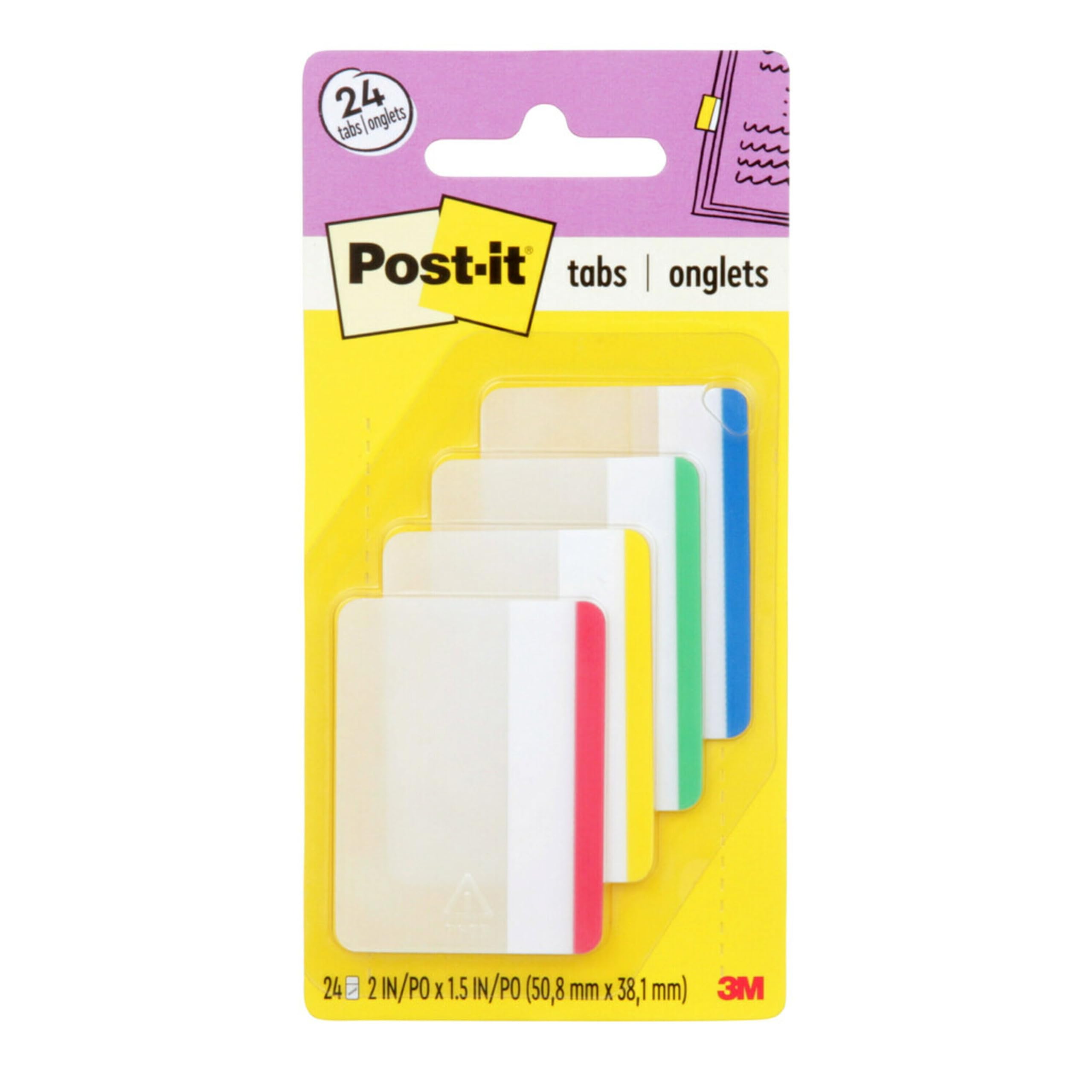 Post-it® 686f-1 Durable Filing Tabs, 2x1.5"