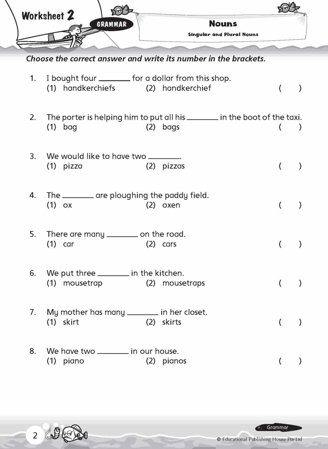Primary 2 New English Grammar & Vocabulary Worksheet