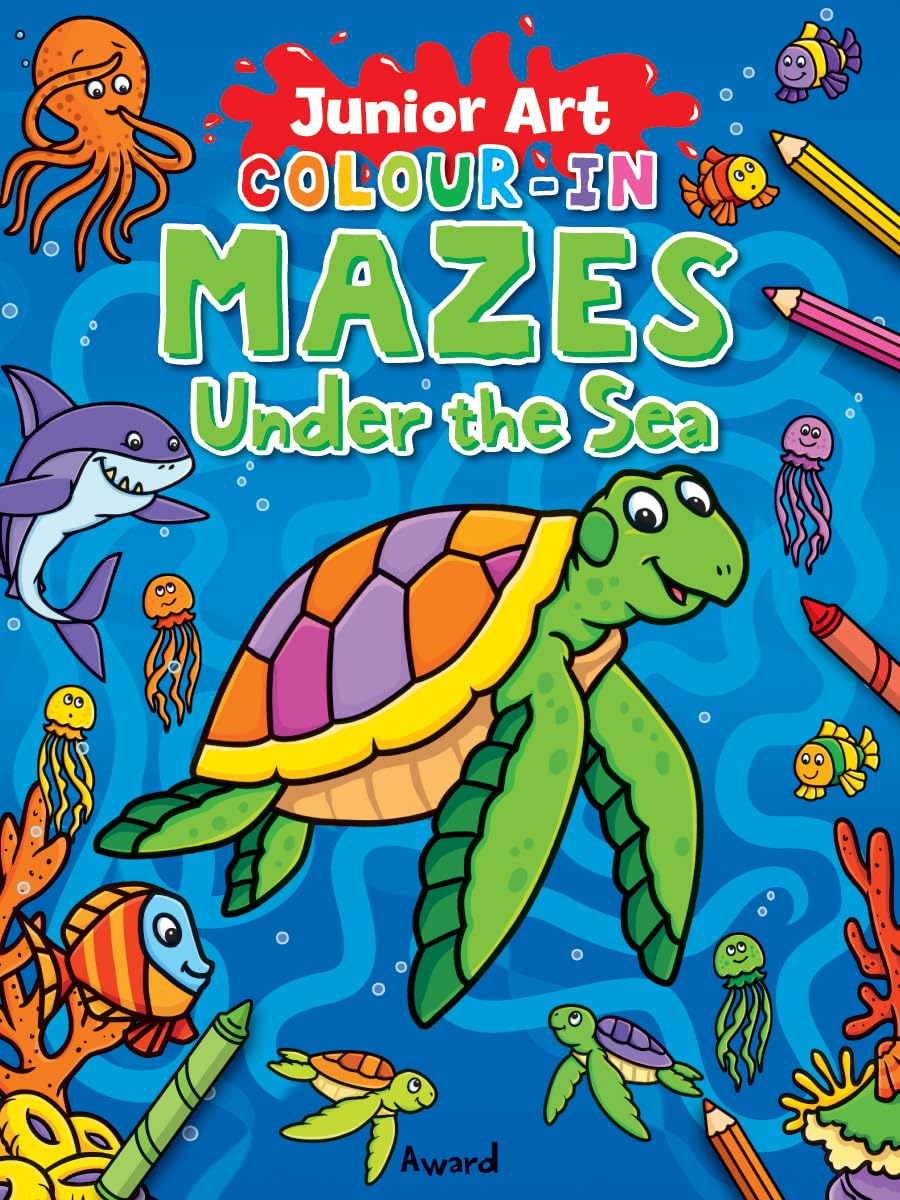 Junior Art Colour-in Mazes Under the Sea