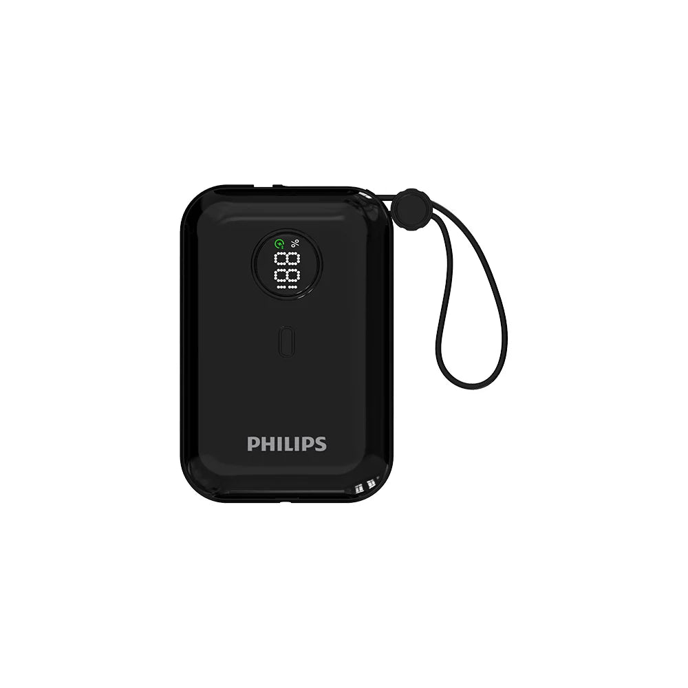 Philips DLP2228CB/00 10000mAh PD22.5W with 2 USB-C Cable Mini Power Bank - Black