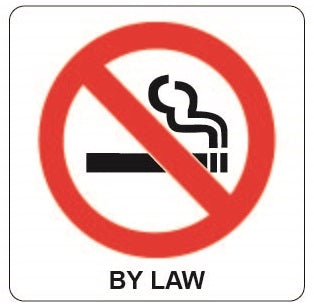 COSMO NO SMOKING BY LAW SIGN SA13-602W (100mm X 100mm)