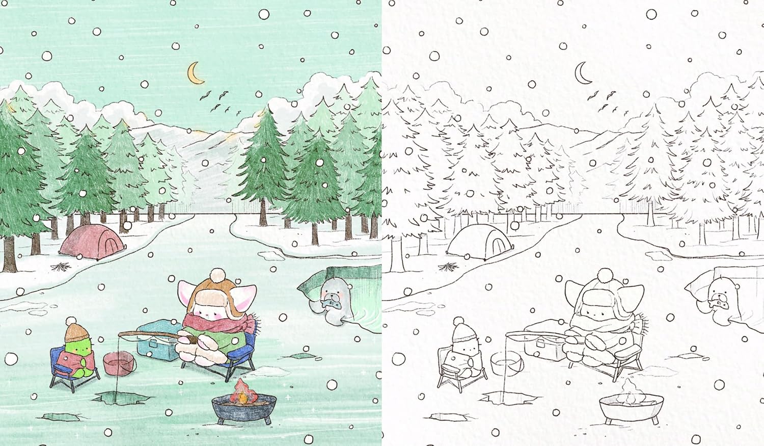 Cute Four-Seasons Colouring: Book 1 (Sogumi the Fennec Fox) Paperback