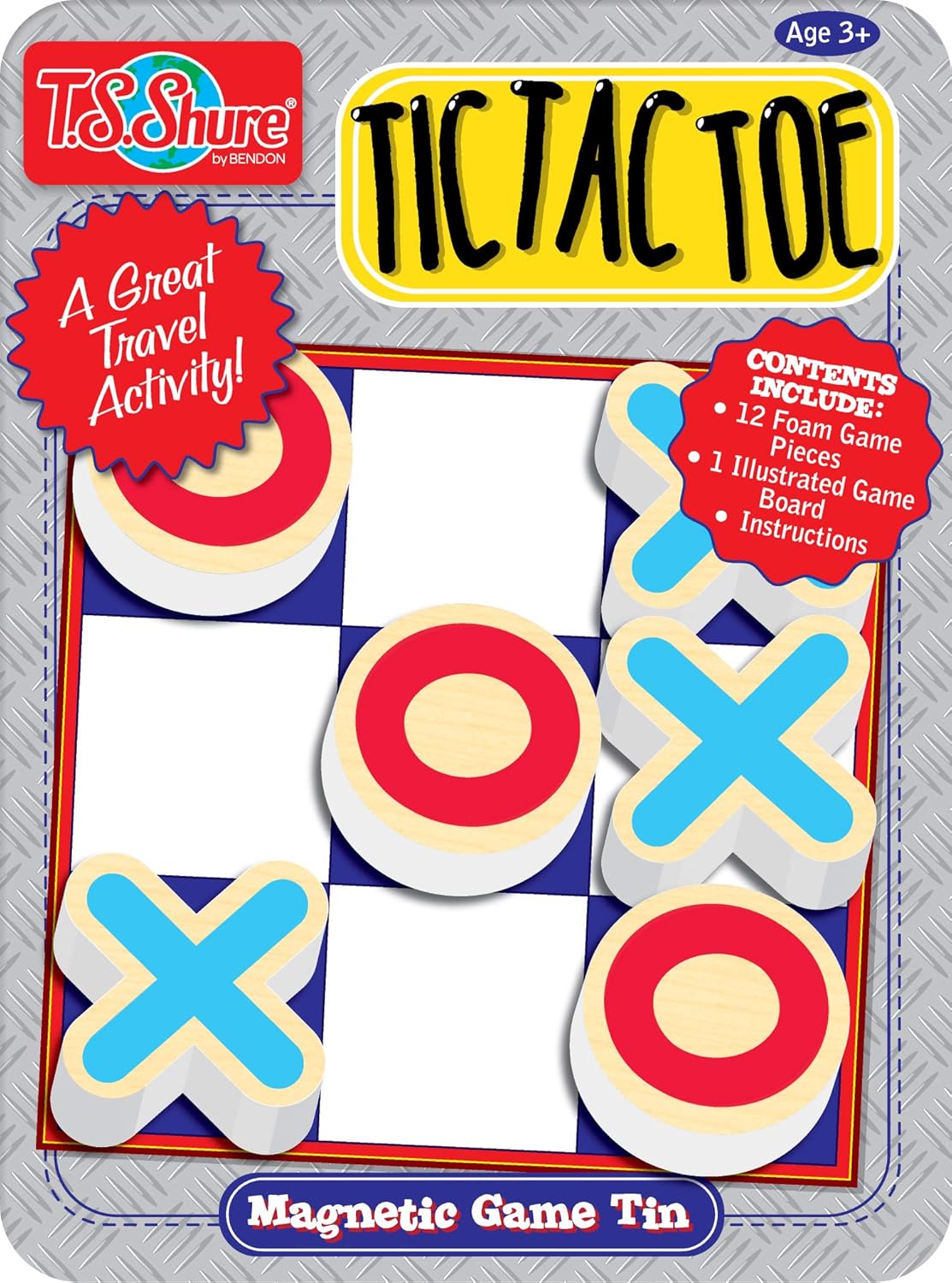 BENDON TIC TAC TOE MAGNETIC GAME TIN