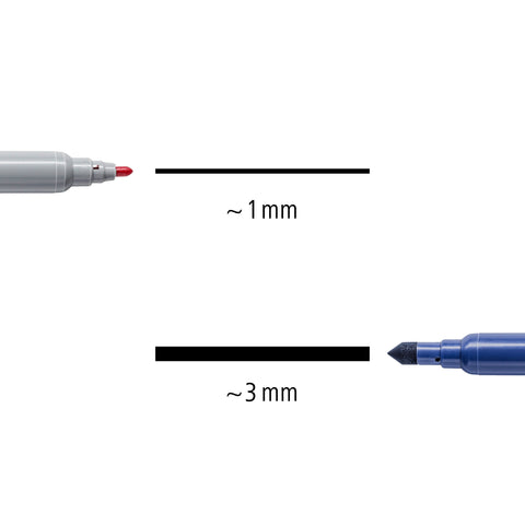 STAEDTLER DOUBLE-ENDED TWIN COLOUR PEN 3280