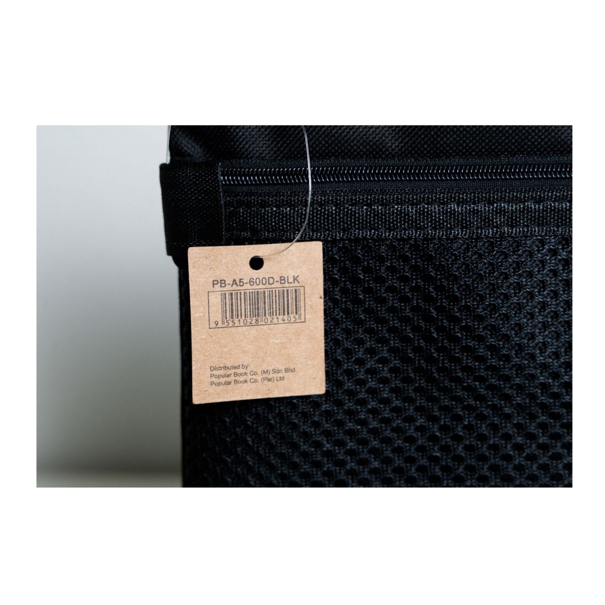 Pop Bazic 3-Pocket Zipper Bag A5 – Black 