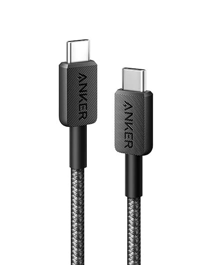 Anker 322 USB-C to USB-C Cable (0.9m Braided) - Black