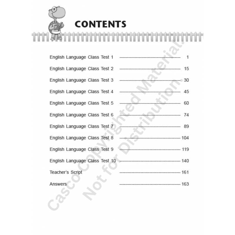 Primary 1 English 10 Class Tests
