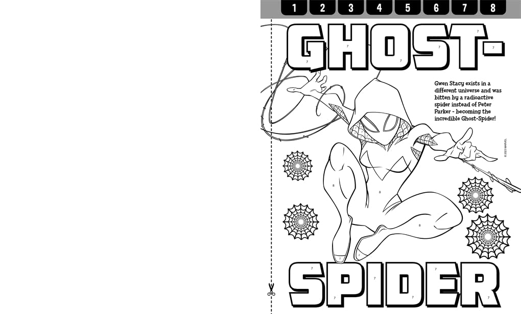 Marvel Spider-Man: Paint By Numbers (Paperback)