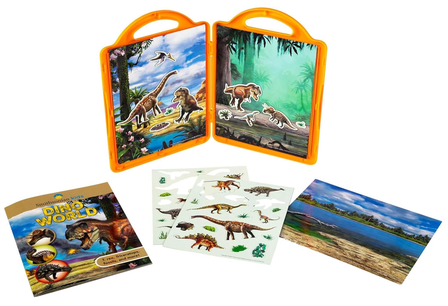 Smithsonian Kids: DinoWorld Book and Magnetic Play Set (Paperback)