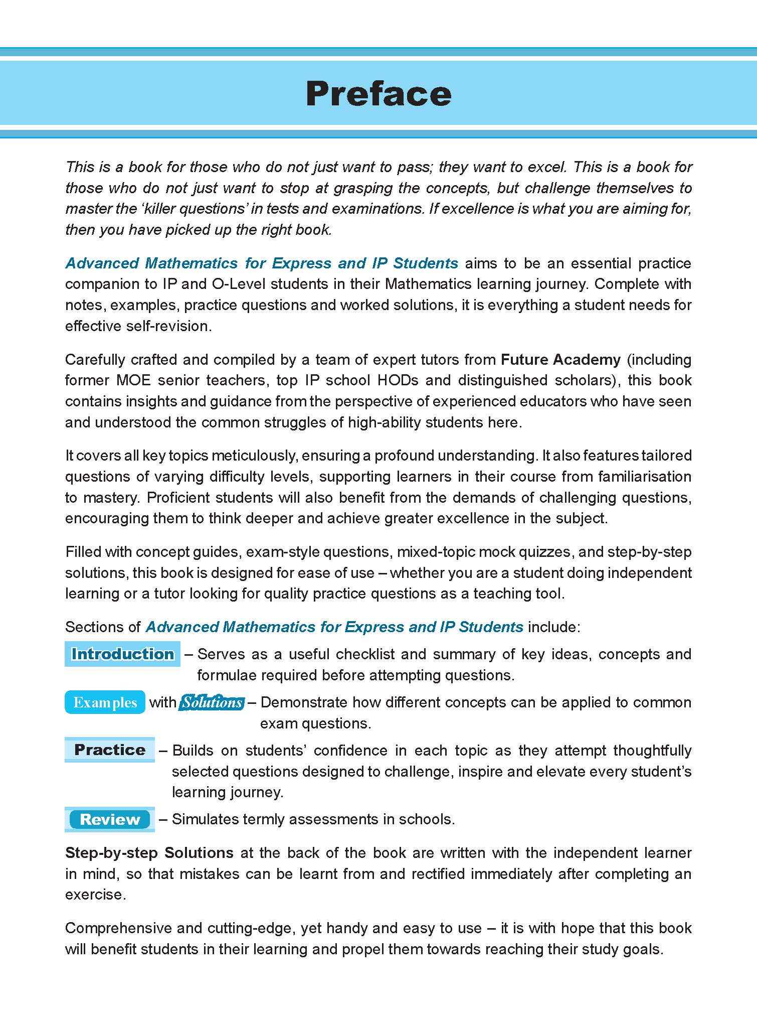 Advanced Mathematics For Express And IP Students Secondary 3