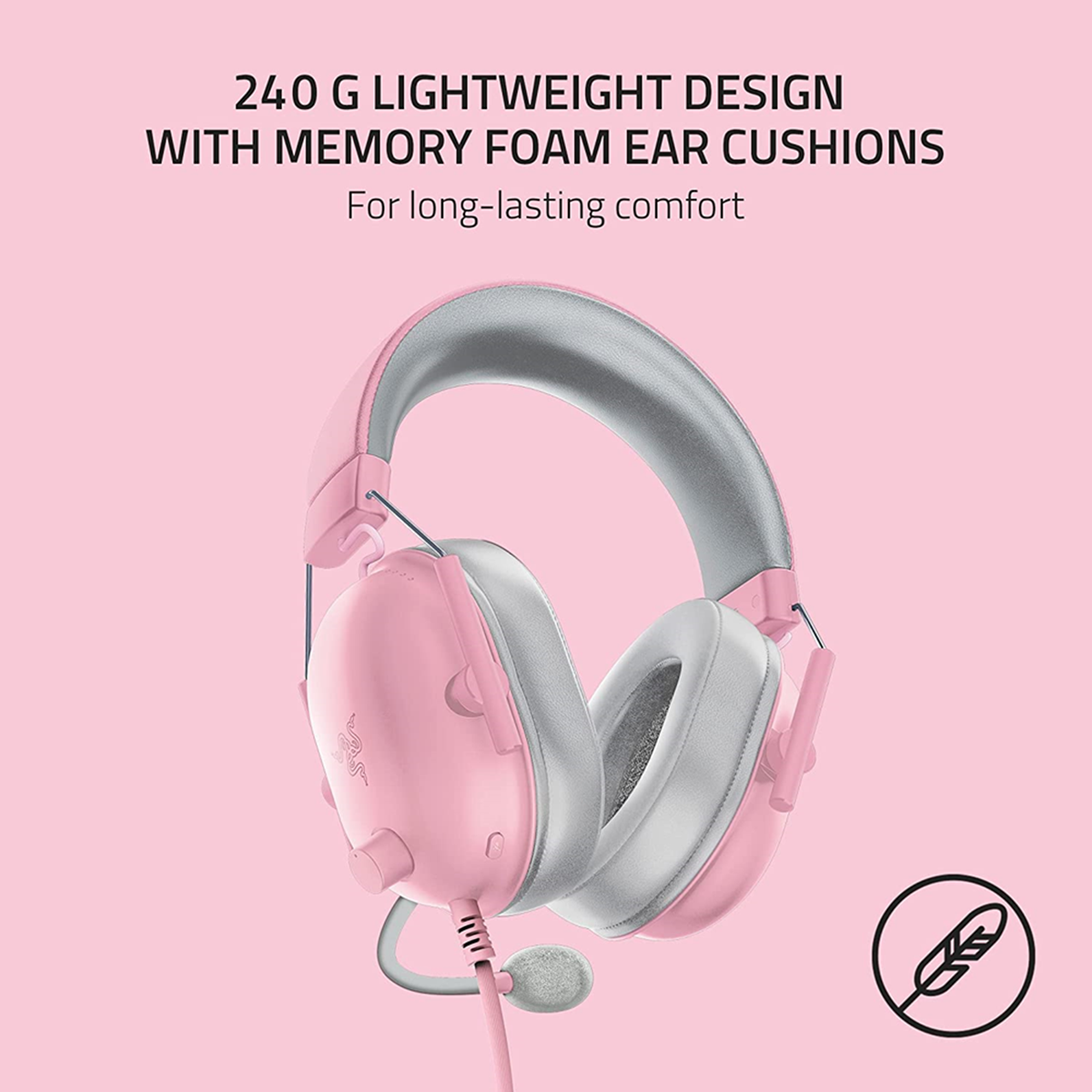 Razer BlackShark V2 X Wired Gaming Headset Quartz