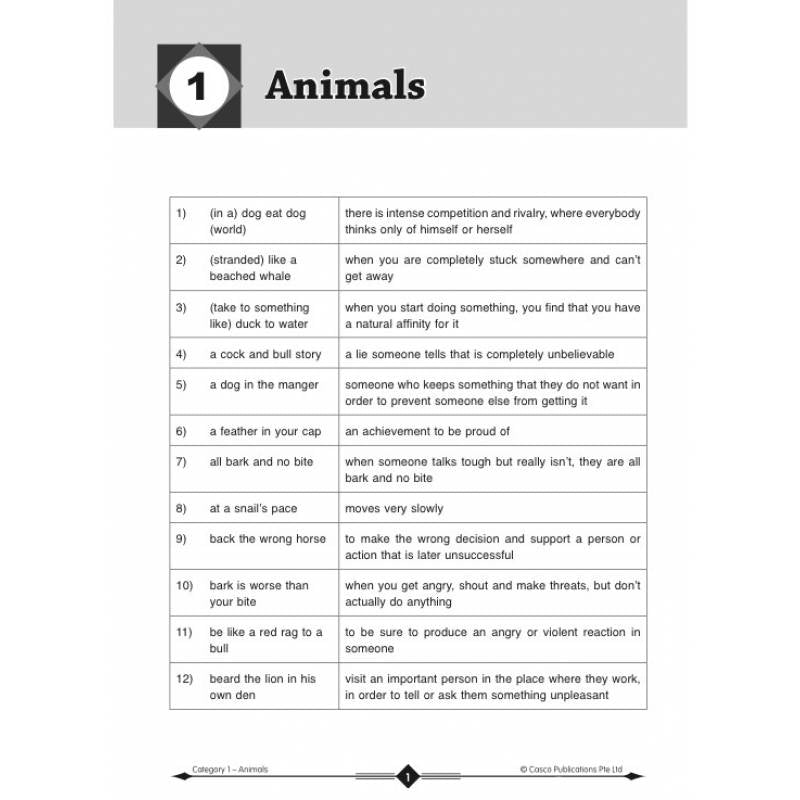 Primary 5 English Idioms For Creative Writing – Popular Book