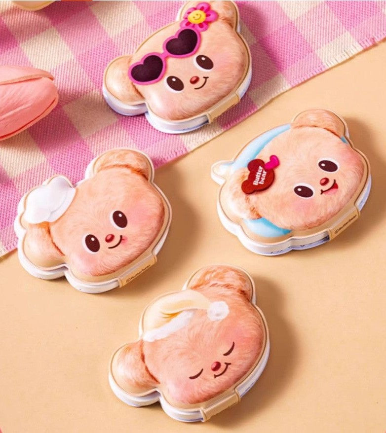  Deli Butter Bear Stress Squeezy Sticky Notes - 4 Assorted Designs 