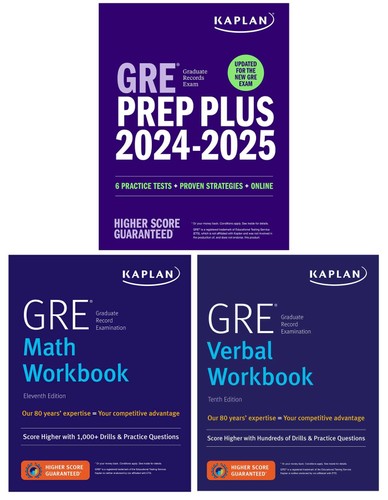 KAPLAN GRE 2025 COMPLETE PACK :BOOK +ONL