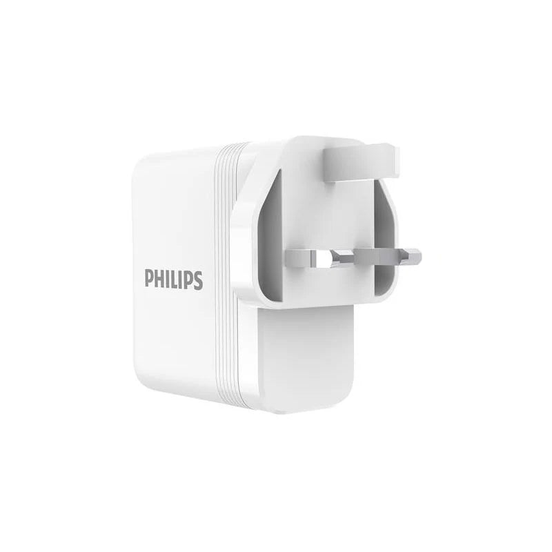 Philips DLP6332CW/05 100W GaN Wall Charger 2C1A (White)