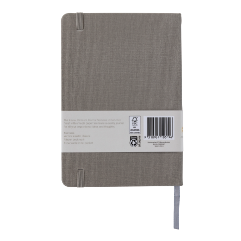 Spirax Platinum A5 Linen-Look Journal Storm Grey (160 Pages)