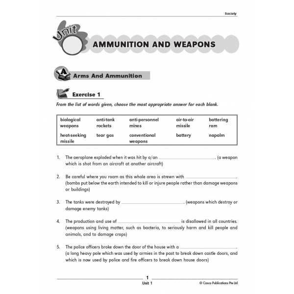 Secondary 1 Strengthen Your Vocabulary