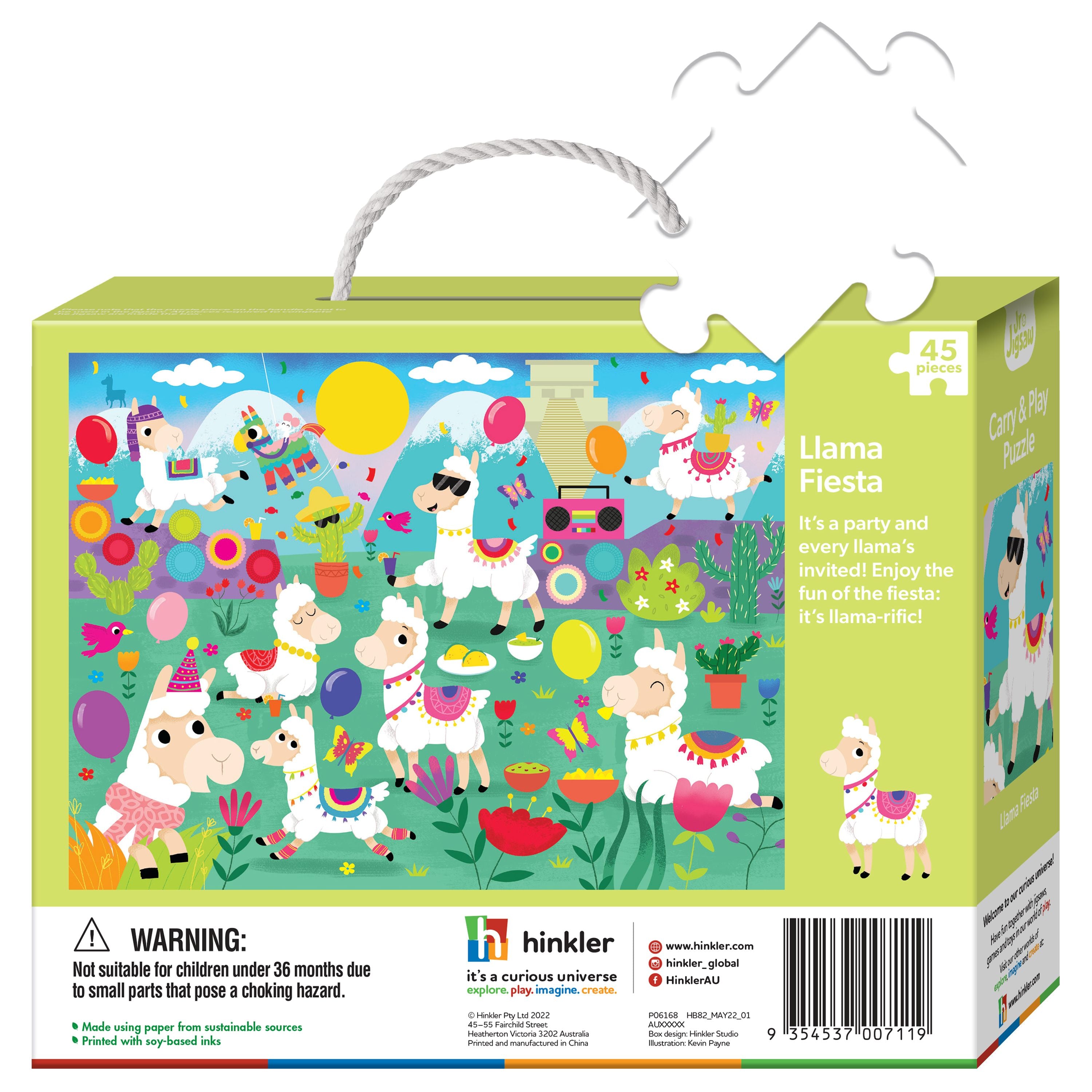HINKLER JR JIGSAW CARRY AND PLAY PUZZLE LLAMA FIESTA