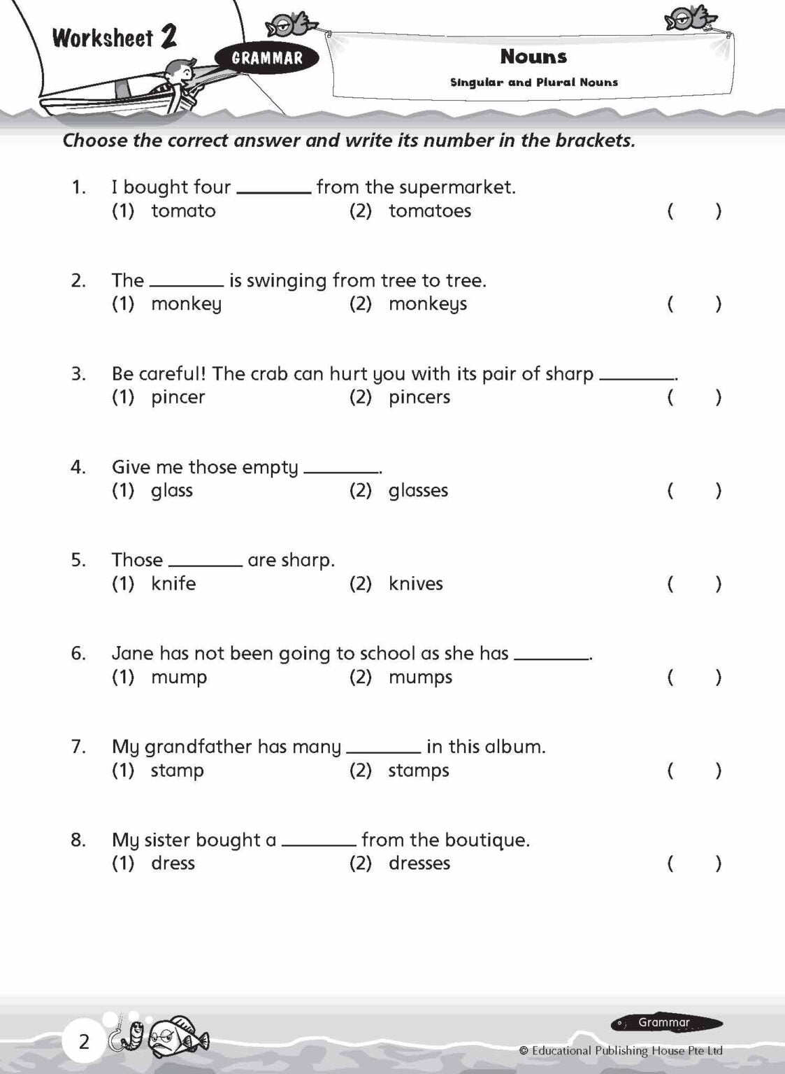 Primary 1 New English Grammar & Vocabulary Worksheet