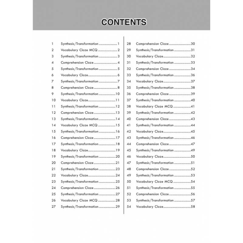 How to Score Synthesis/Transformation Comprehension Cloze Vocabulary Cloze 1