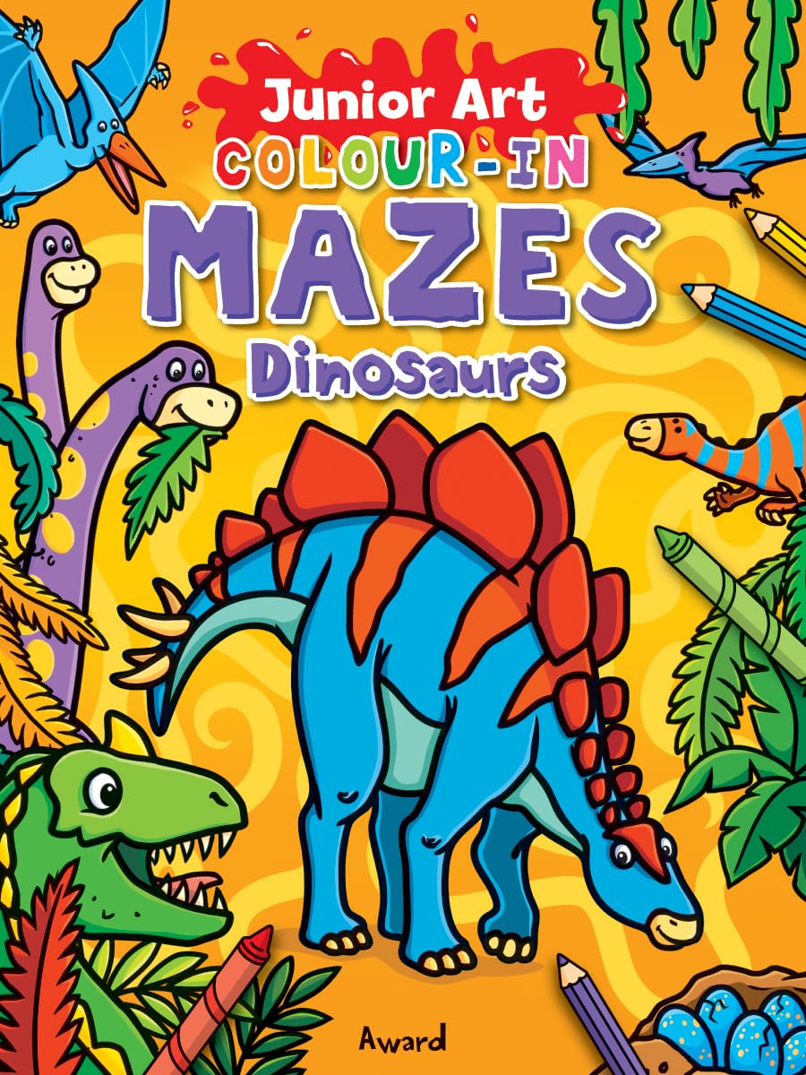 Junior Art Colour-In Mazes - Dinosaurs