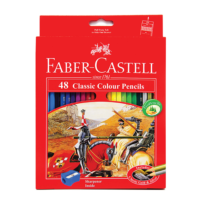 Faber-Castell Classic Colour Pencils Knight, 48 Colours Long-115858