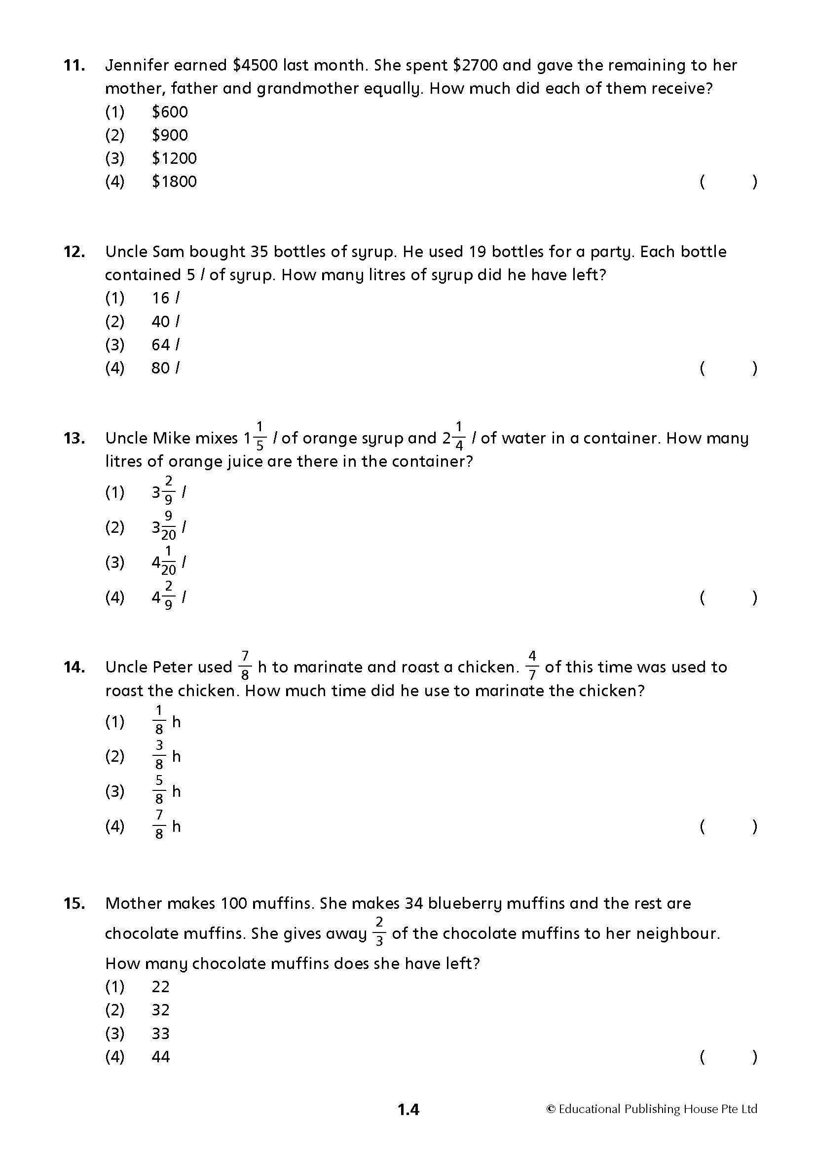 Primary 5 Maths Mid-Year Review Papers - 2nd Edition