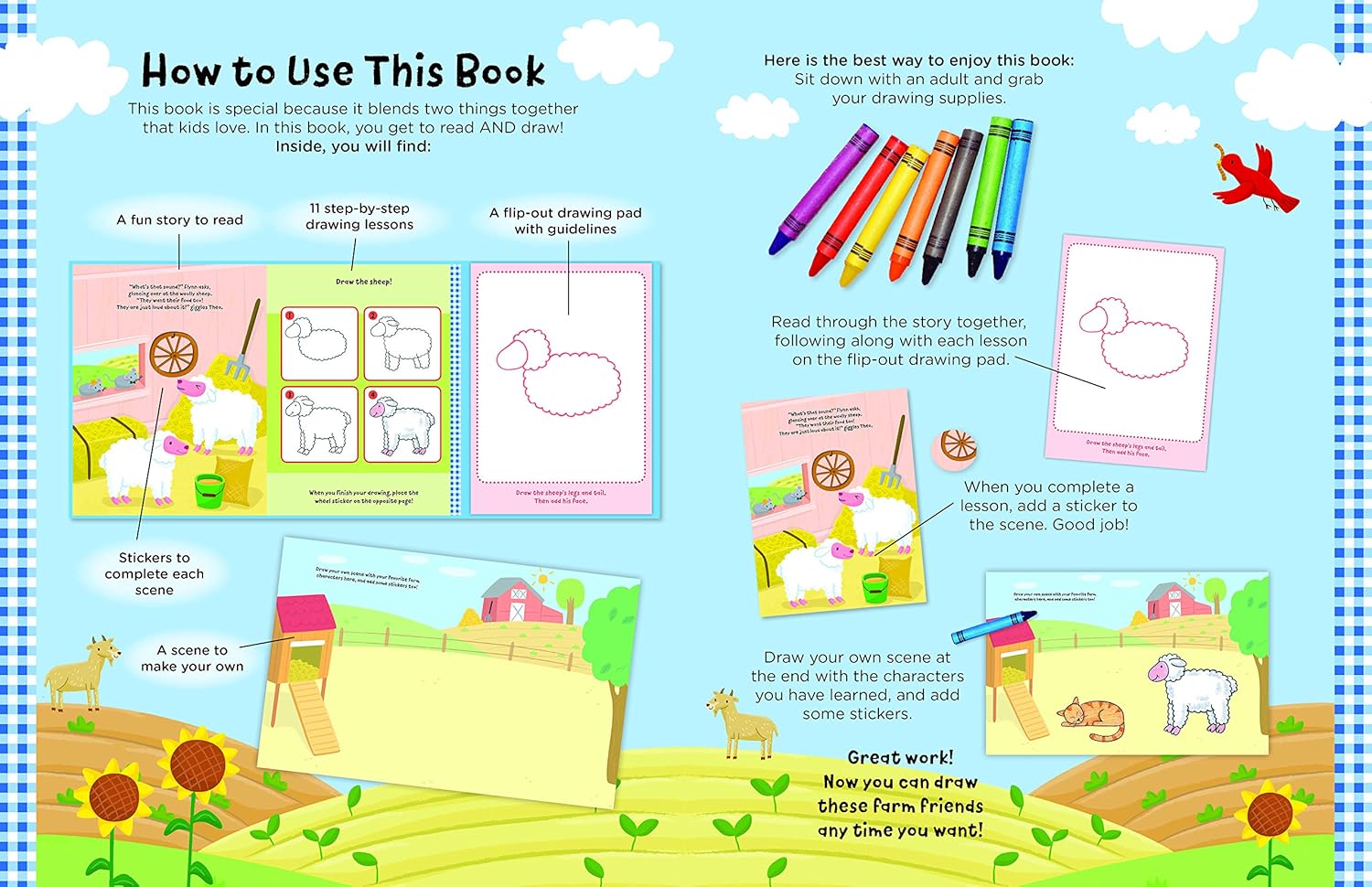 Watch Me Read and Draw: On the Farm