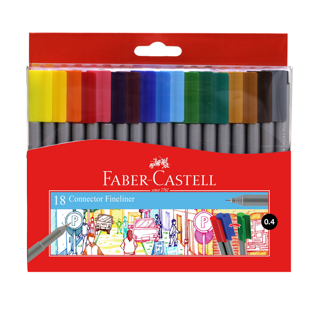 Faber-Castell Fineliner Pen, Set of 18-555818