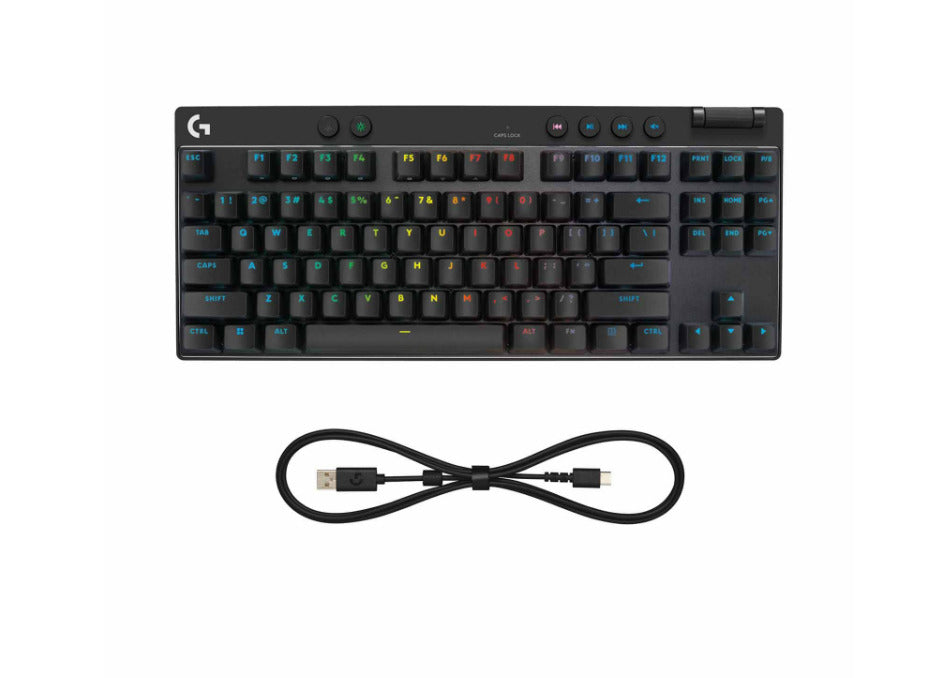 Logitech G PRO X TKL Rapid Keyboard Magnetic Analog Switches - Black English